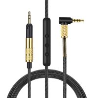 Náhradný Audio kábel s ovládacím panelom pre slúchadlá Sennheiser - Čierno zlatý