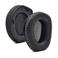 Náhradné náušníky pre slúchadlá Sennheiser HDR165, 175, 185, 195 a RS165, 175, 185, 195 - Čierne, kožené hladké