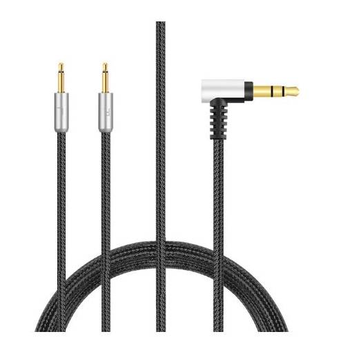Foto - Audio kábel pre slúchadlá Sennheiser - Čierno strieborný, 120 cm